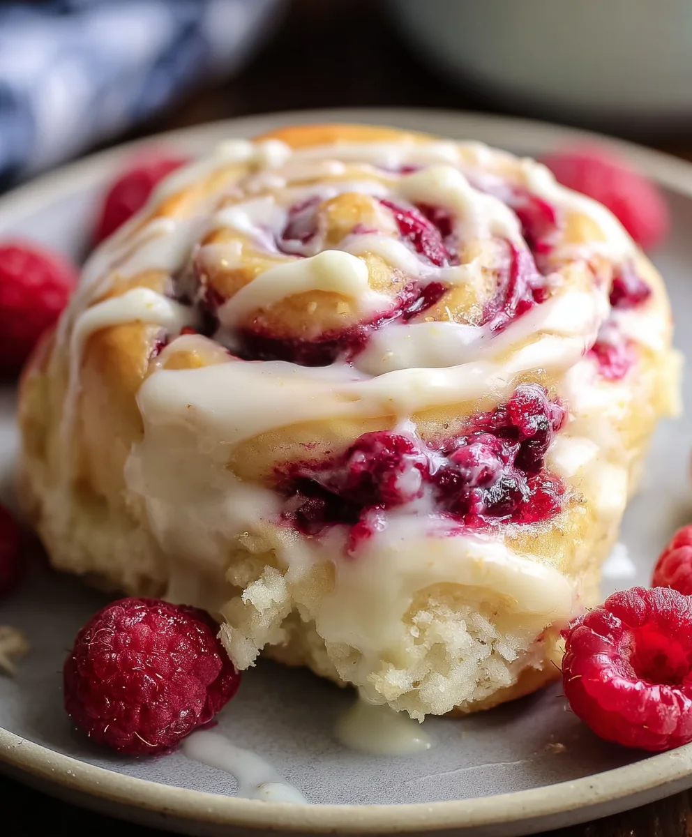White Chocolate Raspberry Rolls-Sweet & Easy Recipe