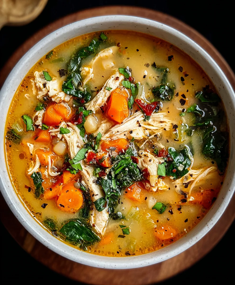 Easy Tuscan Chicken Soup- Flavorful & Quick Dinner