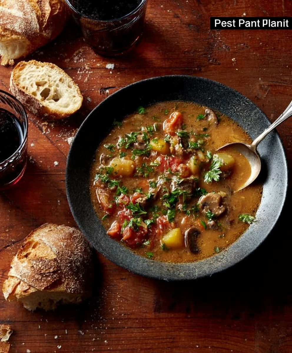 Creamy Beef Mushroom Stew - Earthy Hearty Comfort