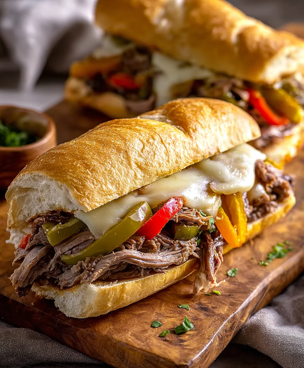 Cheesy Italian Beef Sandwich Recipe