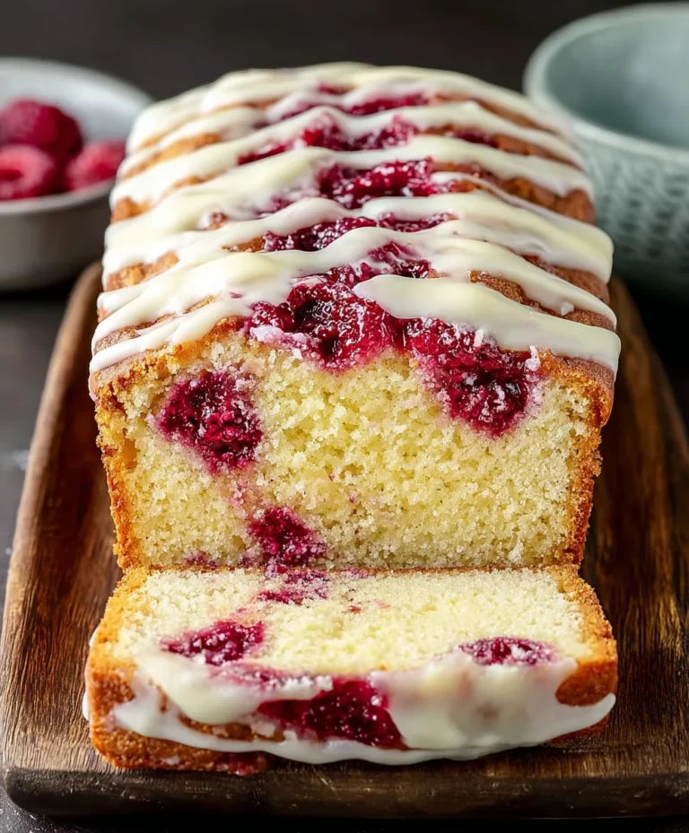 White Chocolate Raspberry Loaf Cake – Easy Dessert Recipe