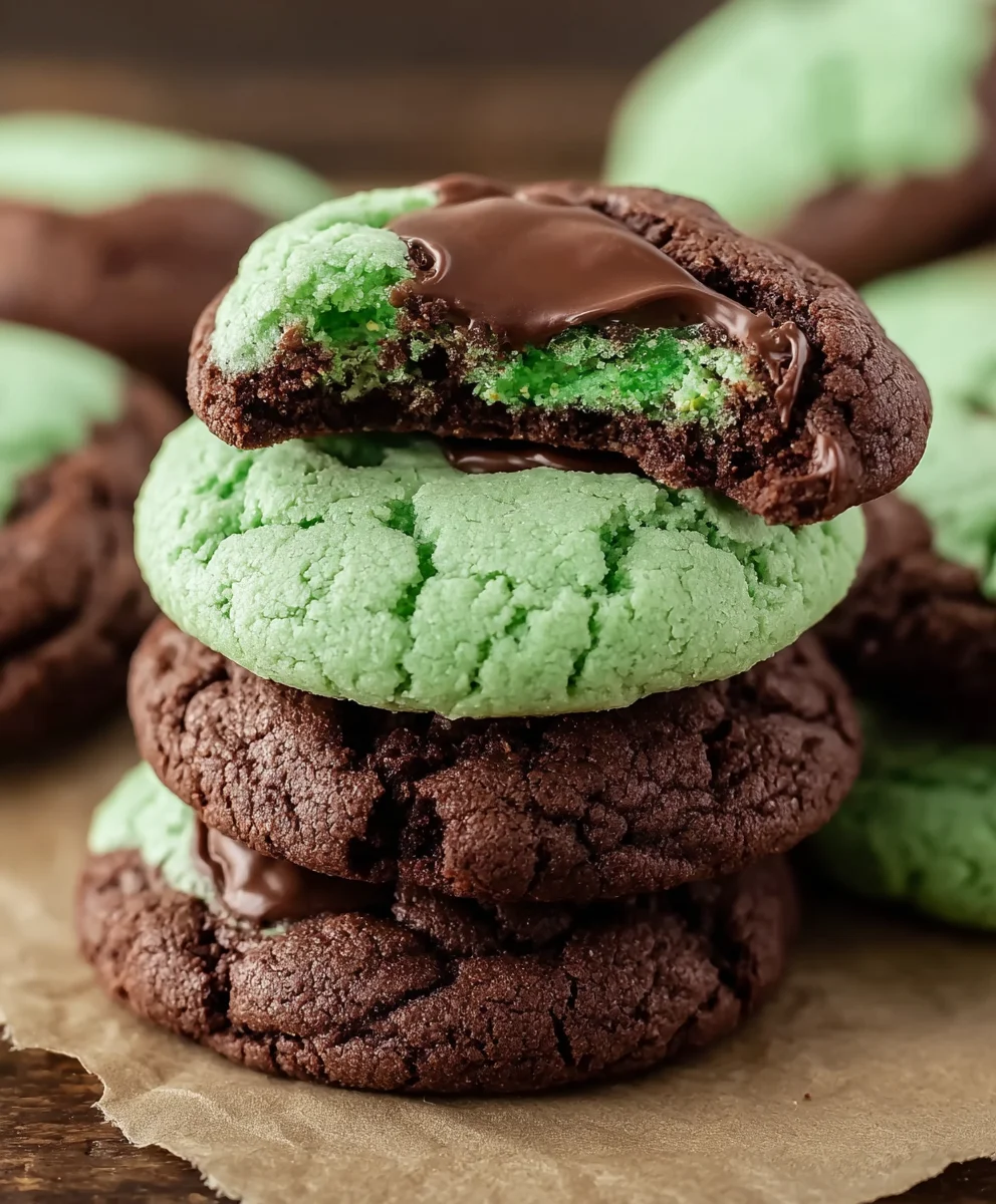 Easy Grasshopper Cake Mix Cookies-Quick Dessert