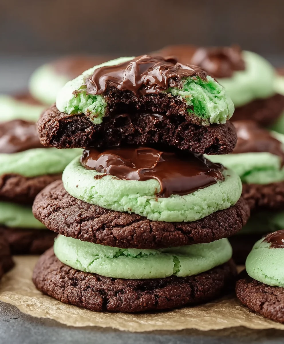 Easy Grasshopper Cake Mix Cookies-Quick Dessert