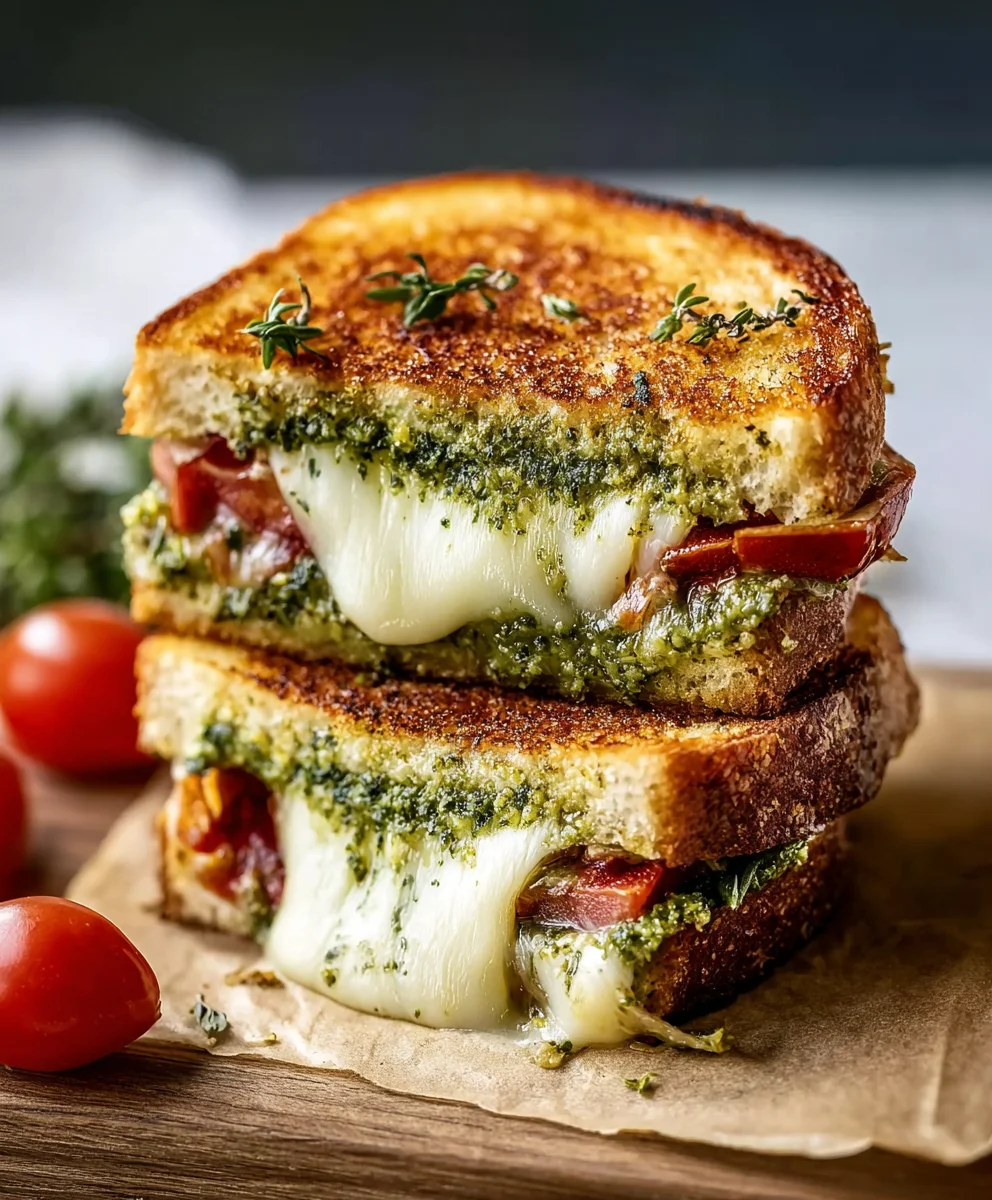 Pesto Grilled Cheese Sandwich- Quick & Delicious Recipe
