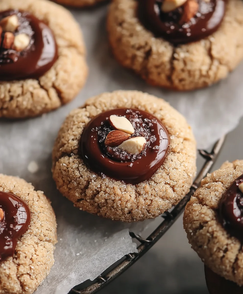 Nutella Thumbprint Cookies- Decadent Hazelnut Chocolate Bites