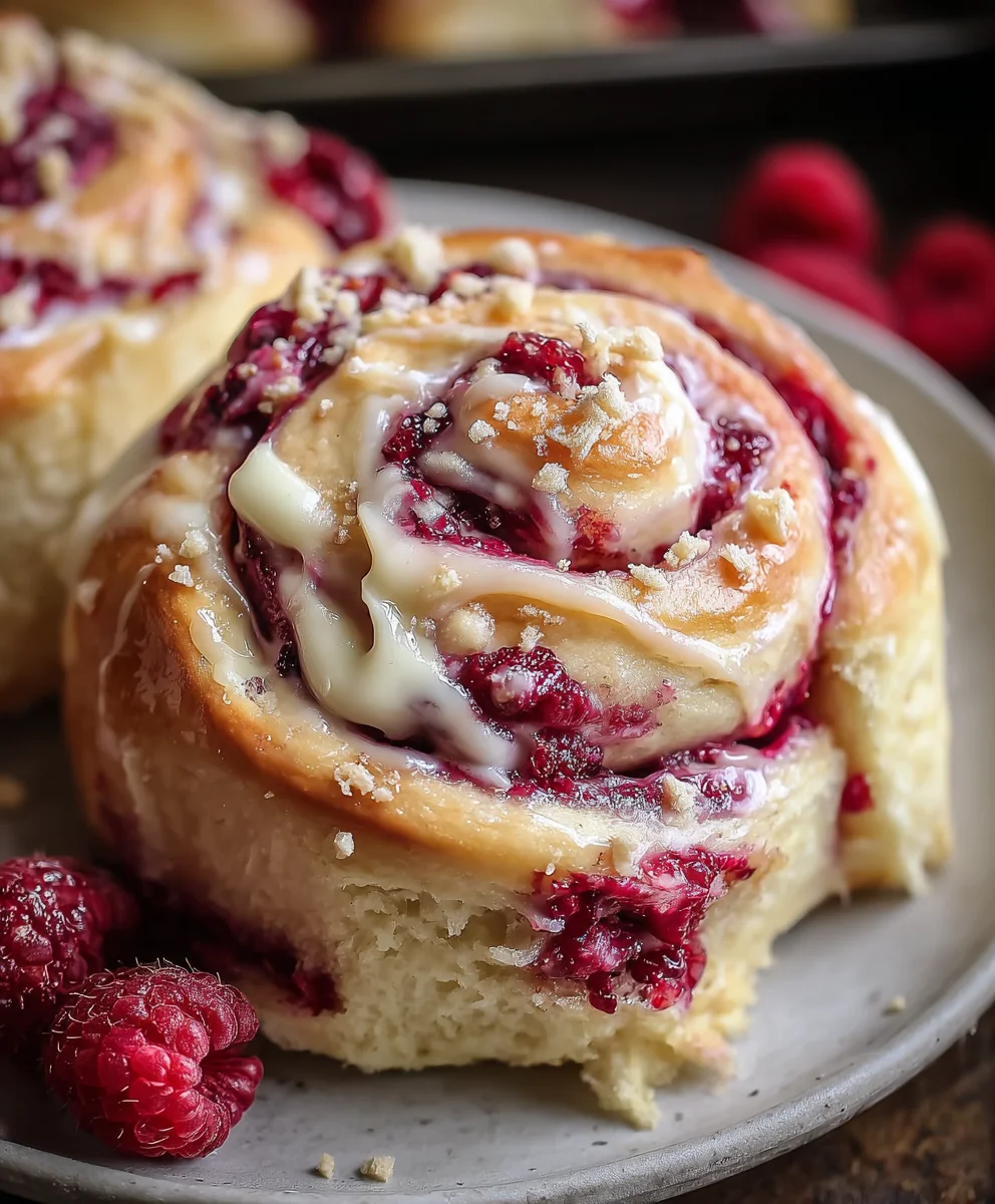 White Chocolate Raspberry Rolls-Sweet & Easy Recipe