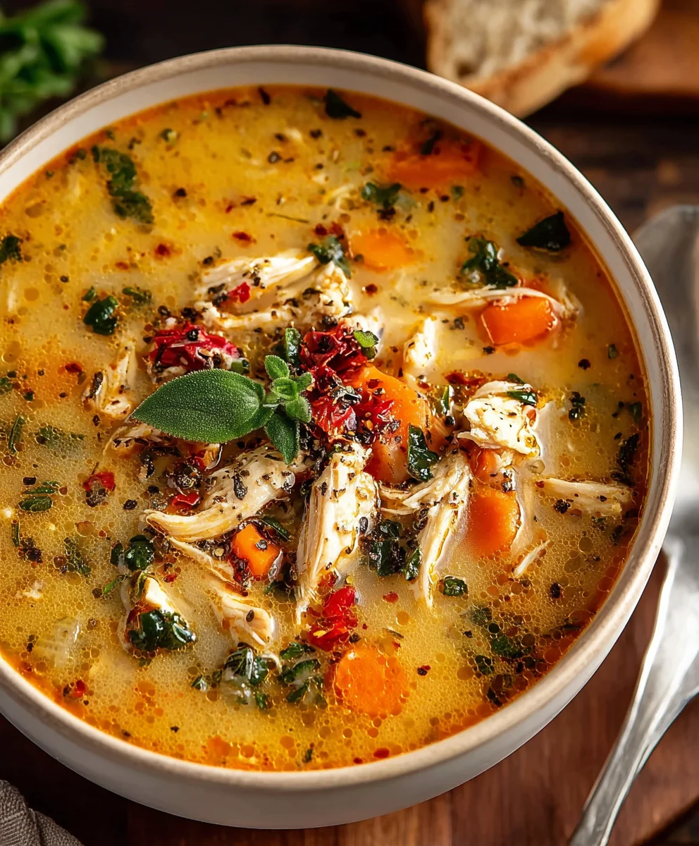 Easy Tuscan Chicken Soup- Flavorful & Quick Dinner