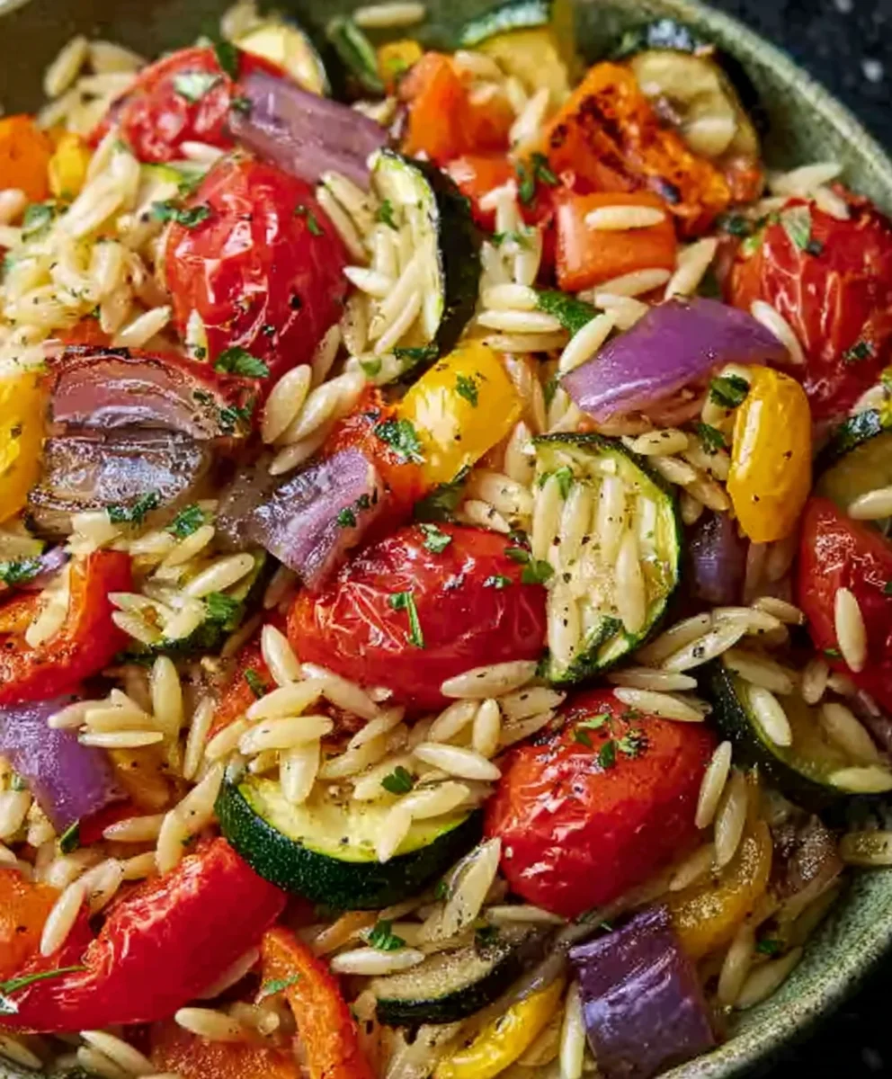 Roasted Vegetable Orzo- Delicious & Nutritious Meal