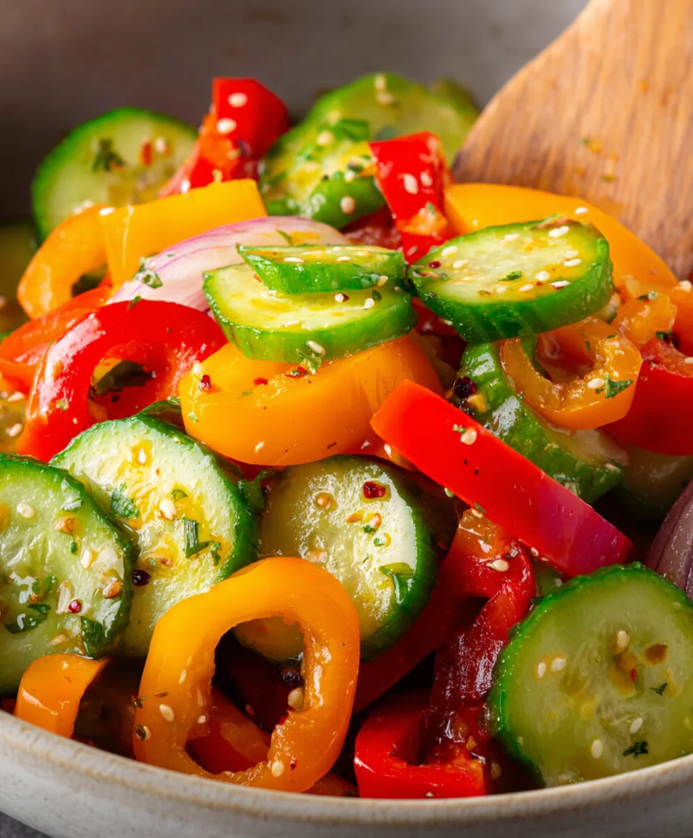 Fresh Cucumber Sweet Pepper Salad Recipe