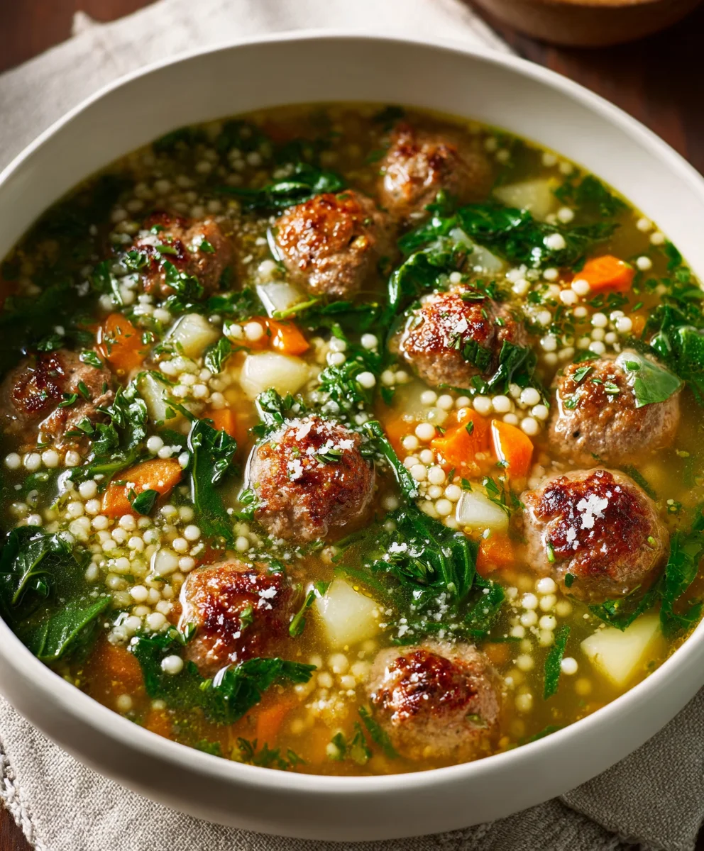 Hearty Beef Italian Wedding Soup Recipe - Easy & Delicious