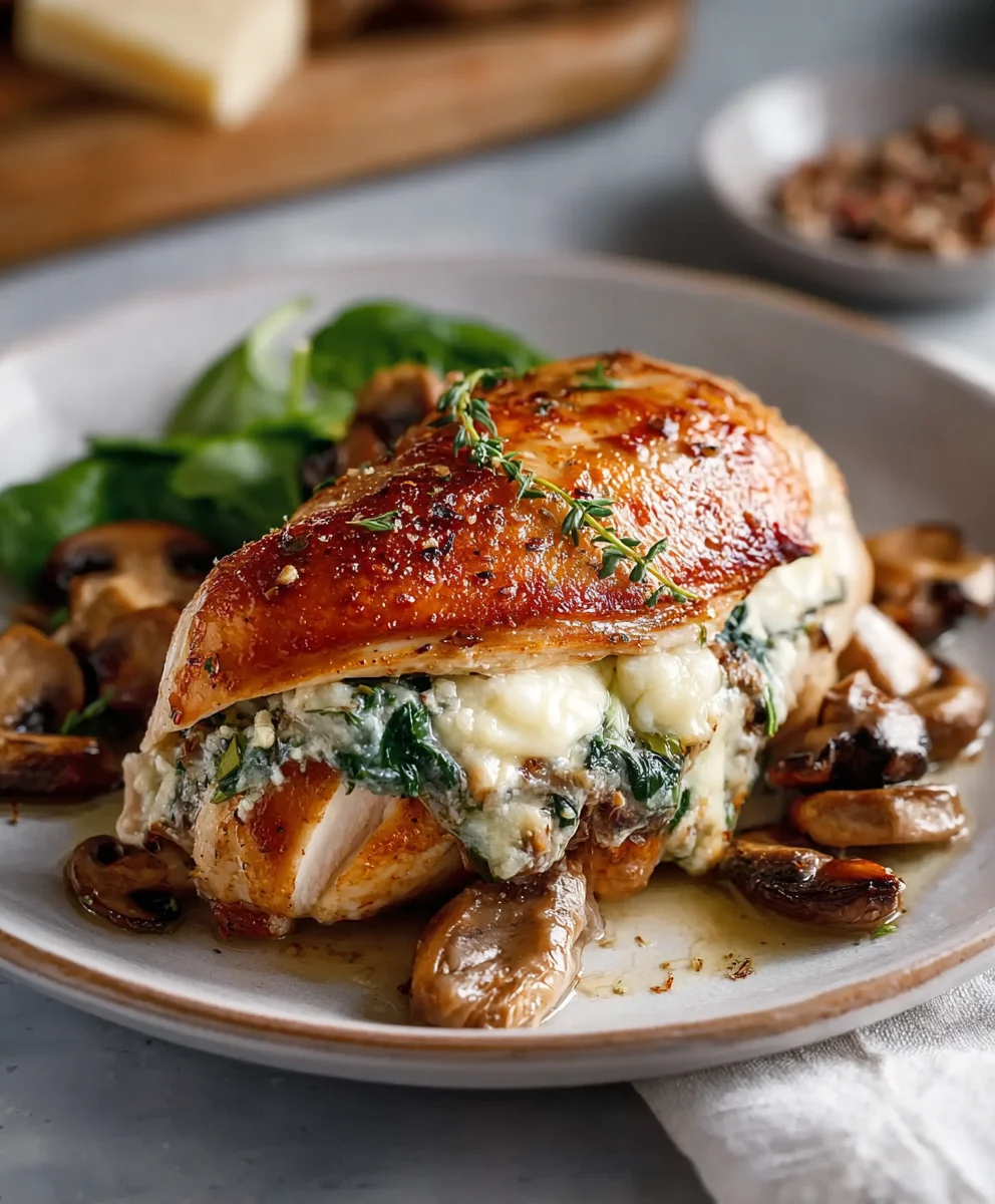 Easy Mushroom Stuffed Chicken Breast Recipe