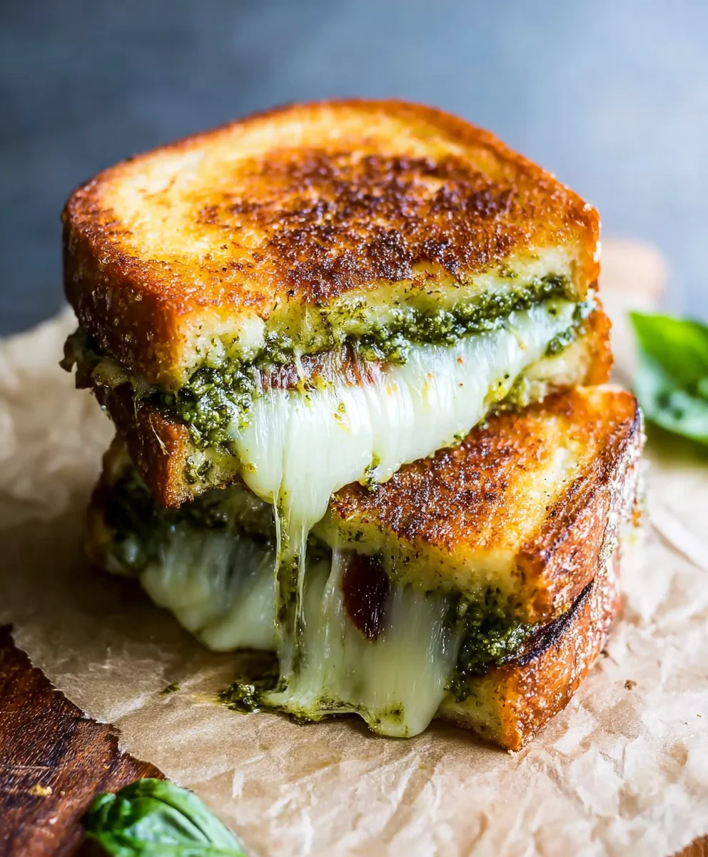 Sourdough Pesto Grilled Cheese-Ultimate Flavor