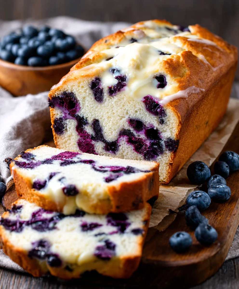 Easy Blueberry Cream Cheese Bread - Moist & Delicious