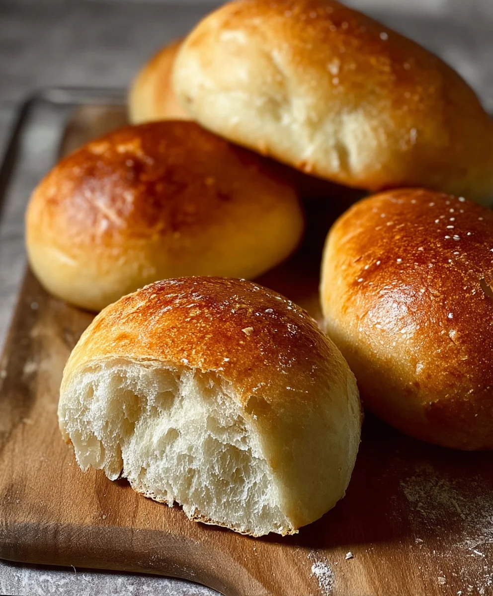 Easy No Knead Sandwich Rolls - Hour Recipe