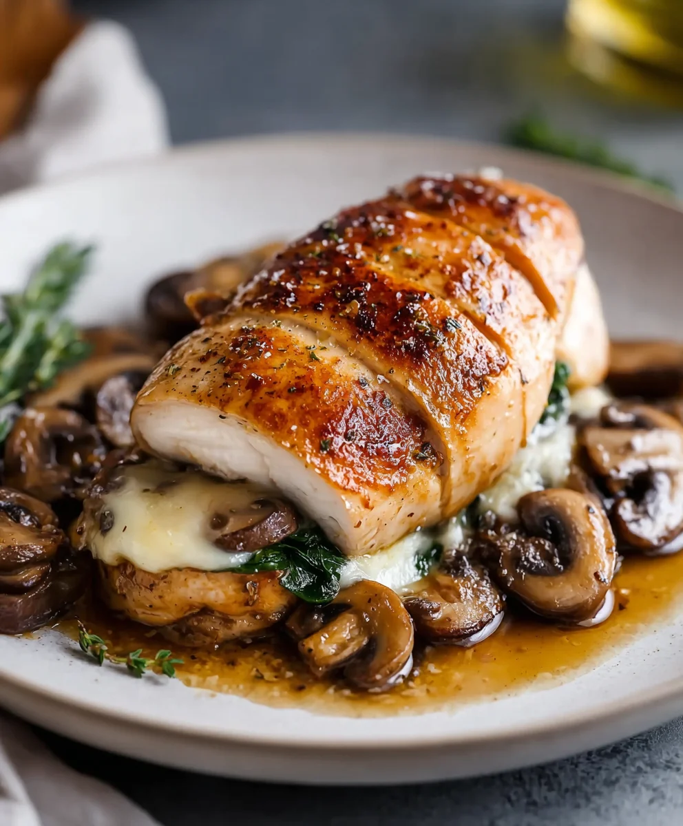 Easy Mushroom Stuffed Chicken Breast Recipe