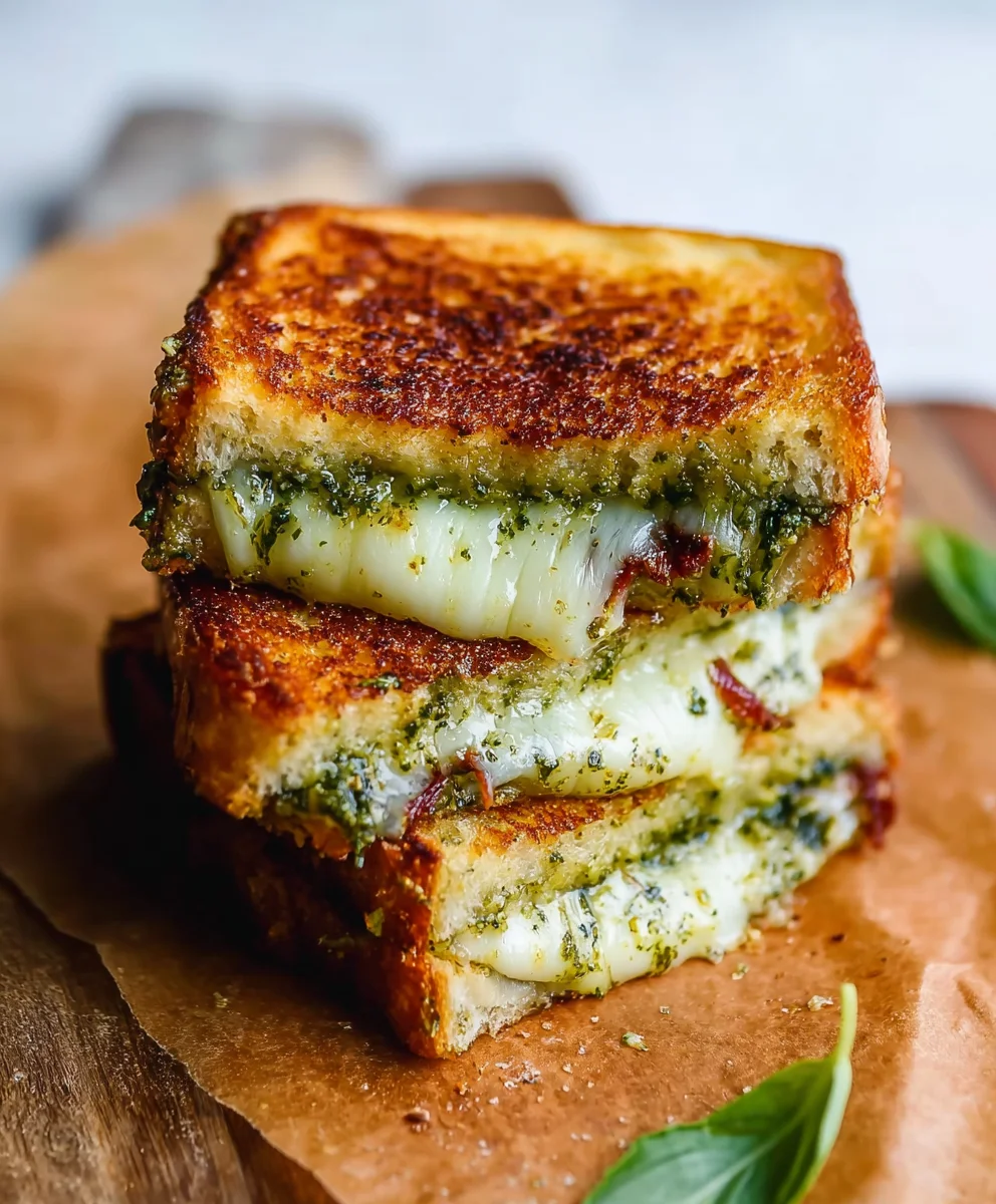 Sourdough Pesto Grilled Cheese-Ultimate Flavor