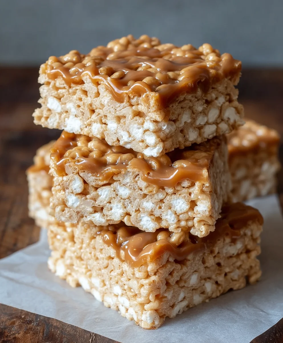 Brown Butter Dulce de Leche Rice Krispie Treats