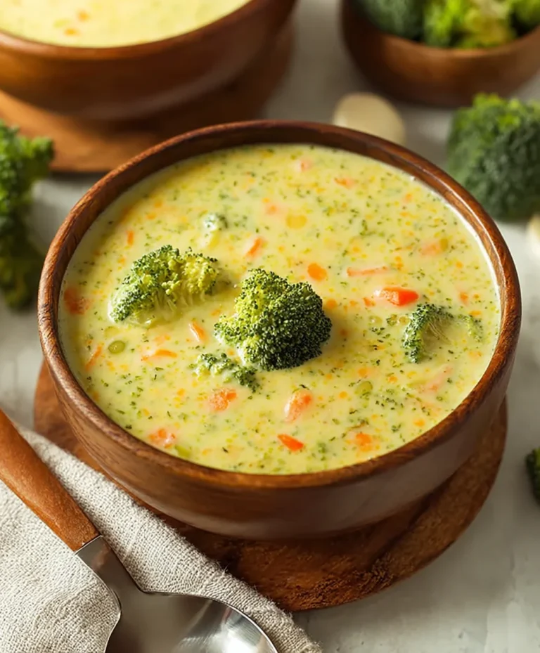 High Protein Broccoli Cheddar Soup-Hearty & Healthy