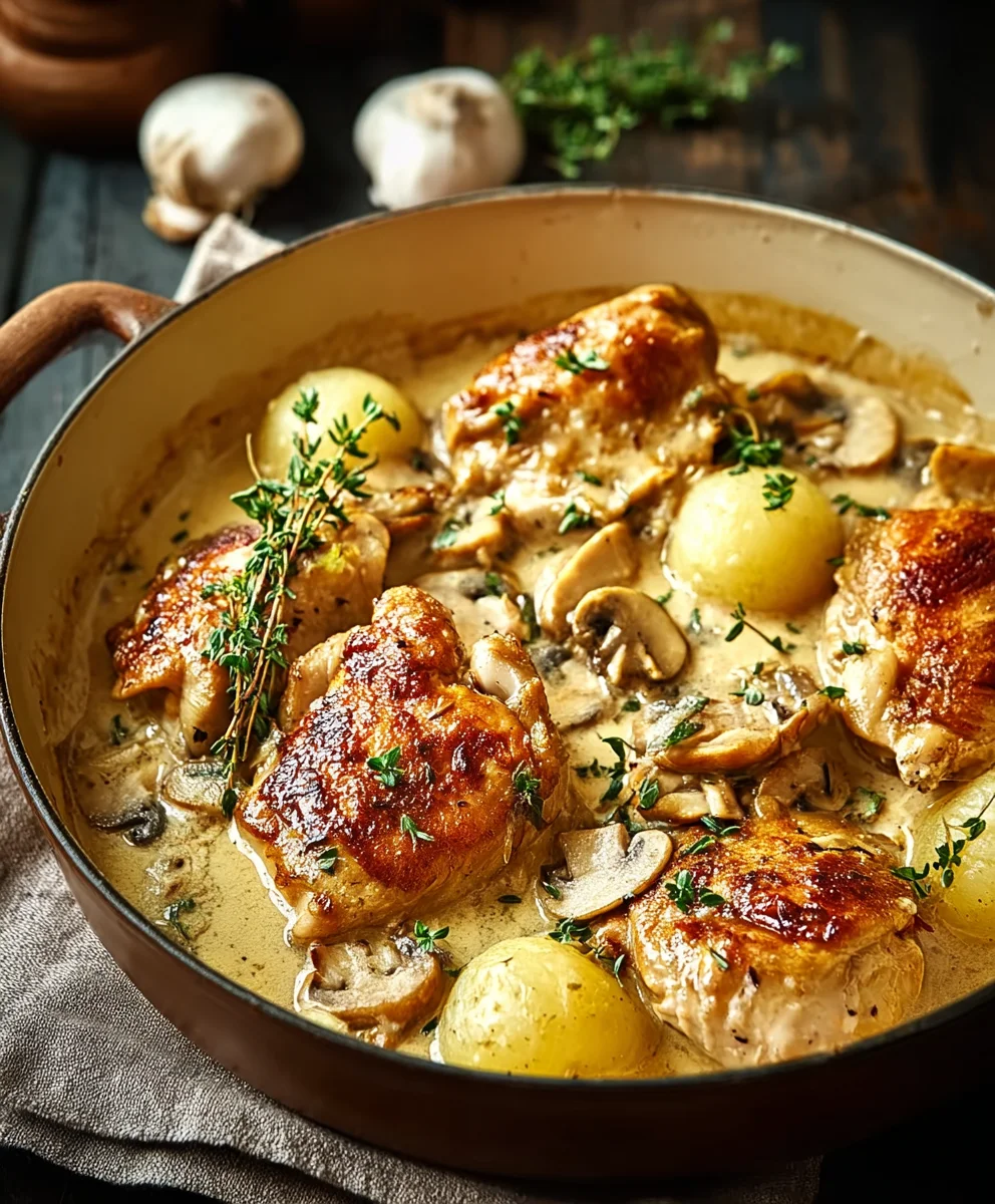 Chicken à la Normande - Savory Beef Cream Sauce