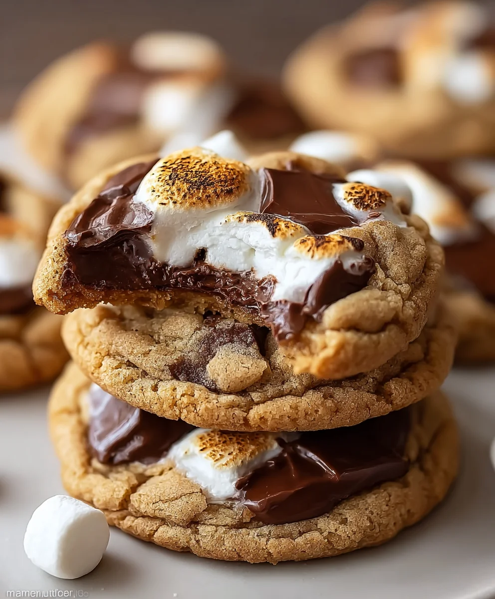 Easy S'more Cookies - A Gooey Chocolate Grabeef ham Treat
