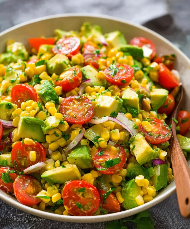 Creamy Avocado Corn Salad-Fresh & Easy Recipe