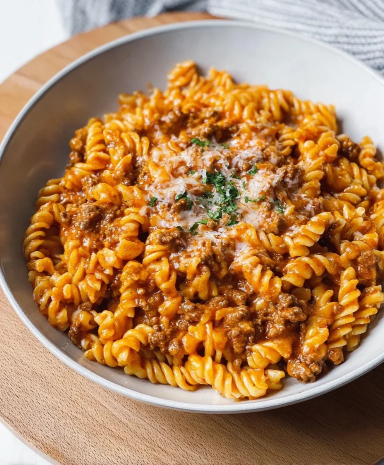 One Pot Creamy Beef Pasta Dinner-Easy & Delicious