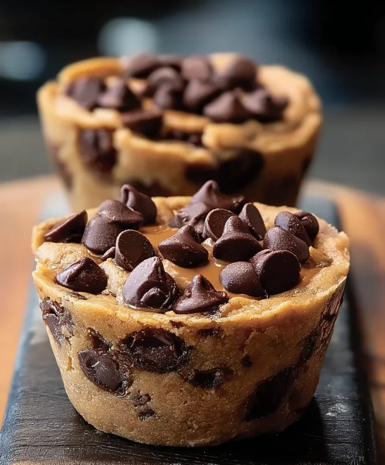 Peanut Butter Chocolate Chip Cookie Cups – Easy Dessert