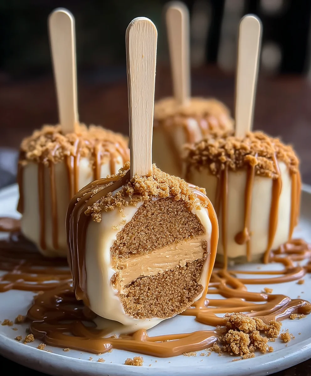 Biscoff Cookie Butter Cheesecake Pops-Decadent Treat