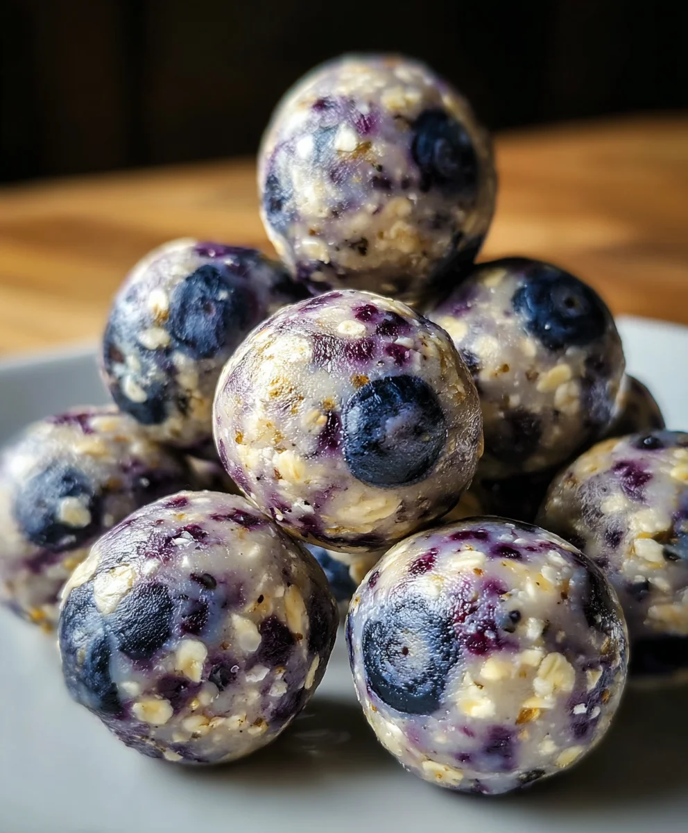 No-Bake Lemon Blueberry Protein Bites Recipe