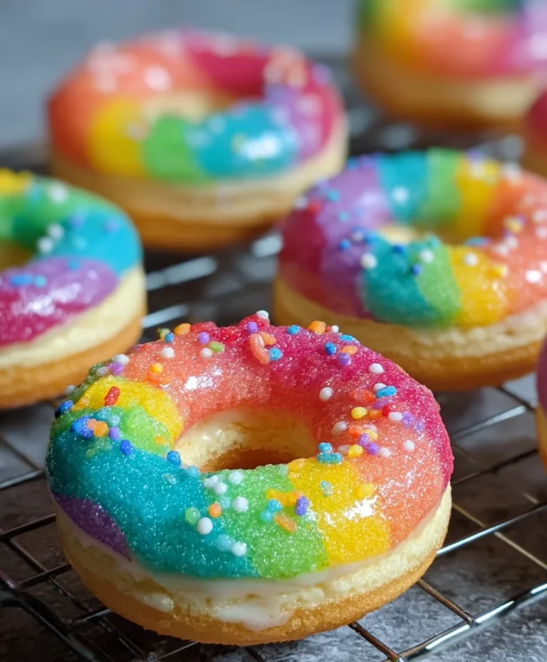 Mini Rainbow Donuts – Vanilla Bean Treat