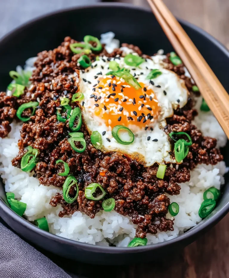 Quick Korean Ground Beef Rice Bowls-Easy Dinner