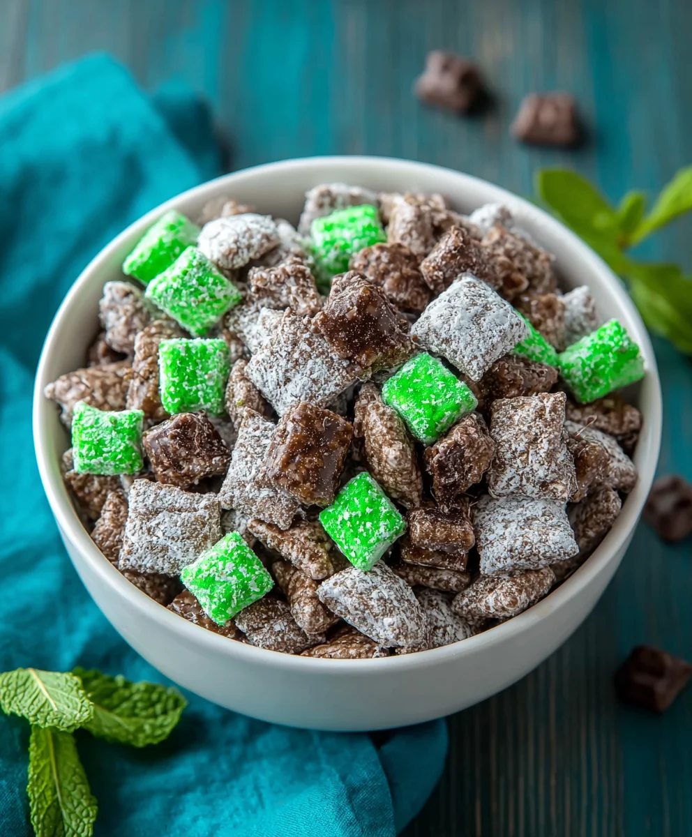 Mint Chocolate Muddy Buddy Recipe - Easy & Delicious