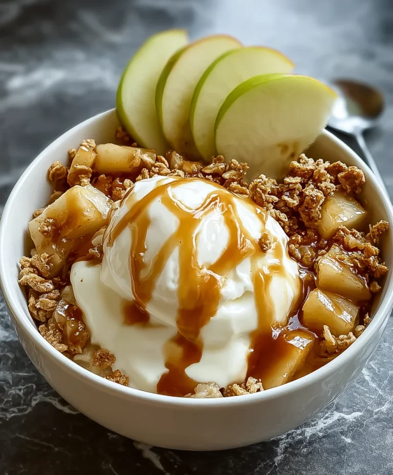Caramel Apple Pie Yogurt Bowl-Healthy Treat