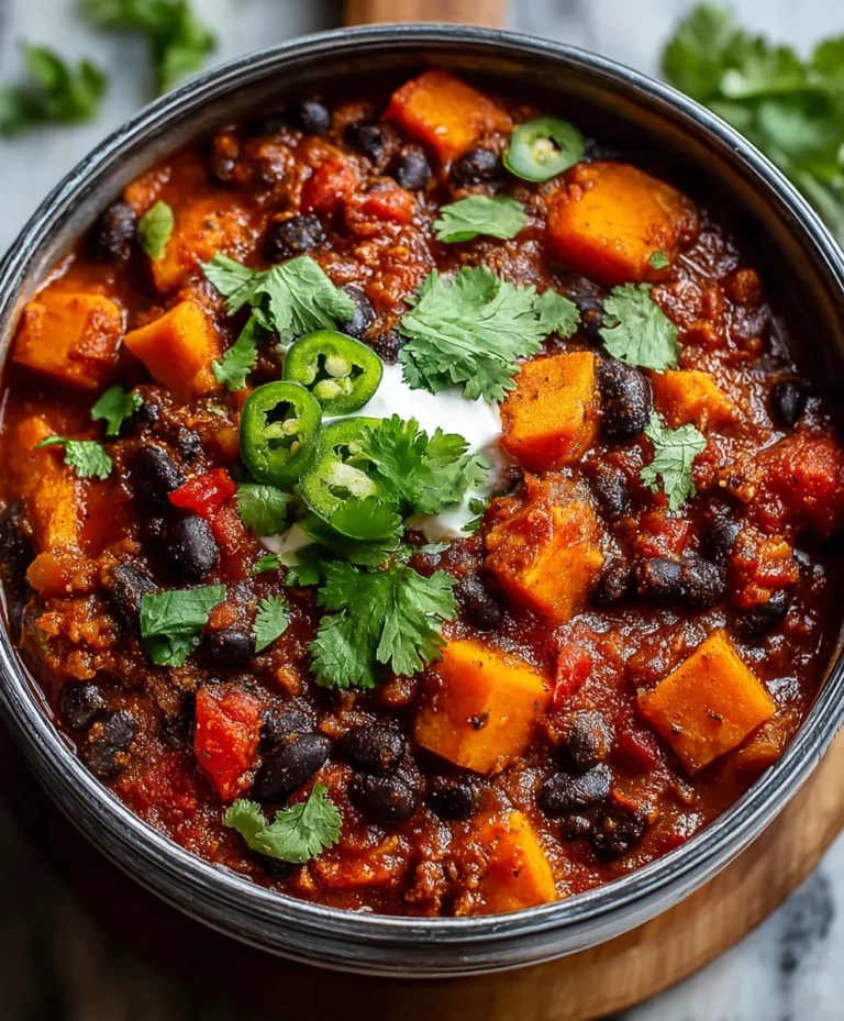 Sweet Potato Black Bean Chili – Hearty & Flavorful