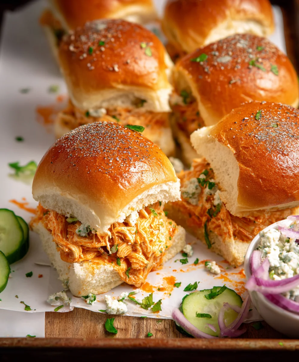 Spicy Buffalo Chicken Sliders - Easy Game Day Appetizer