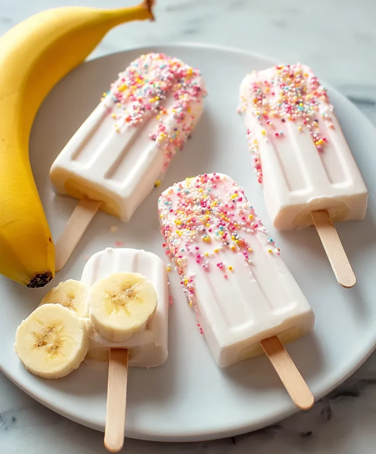 Frozen Banana Yogurt Pops-Easy & Healthy Treat