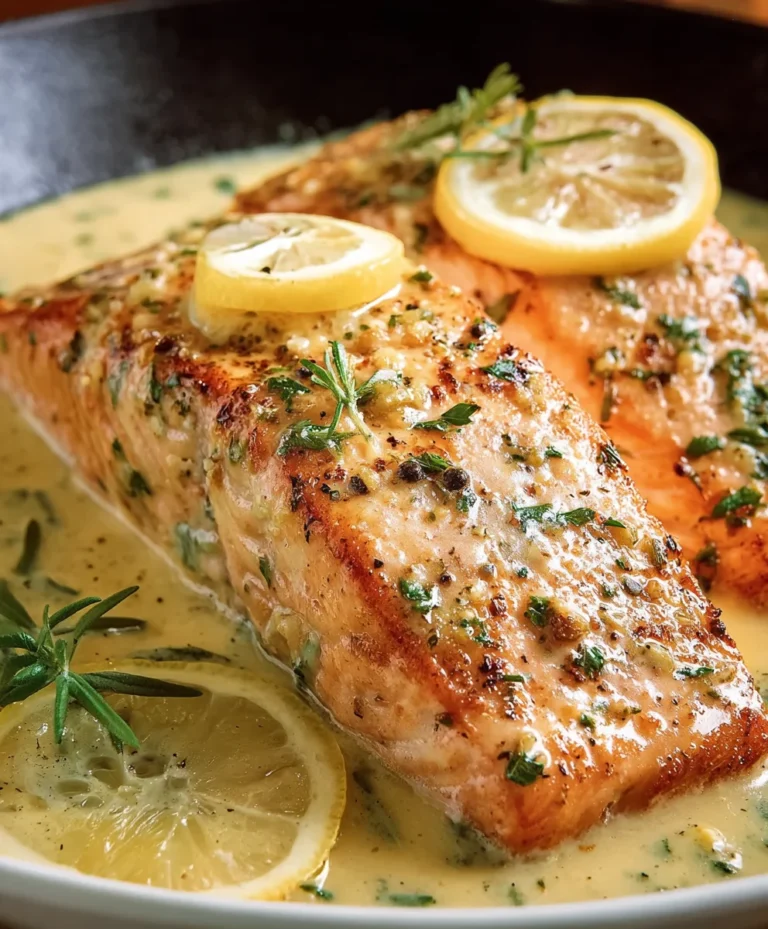 Creamy Lemon Butter Salmon- Easy & Delicious Recipe