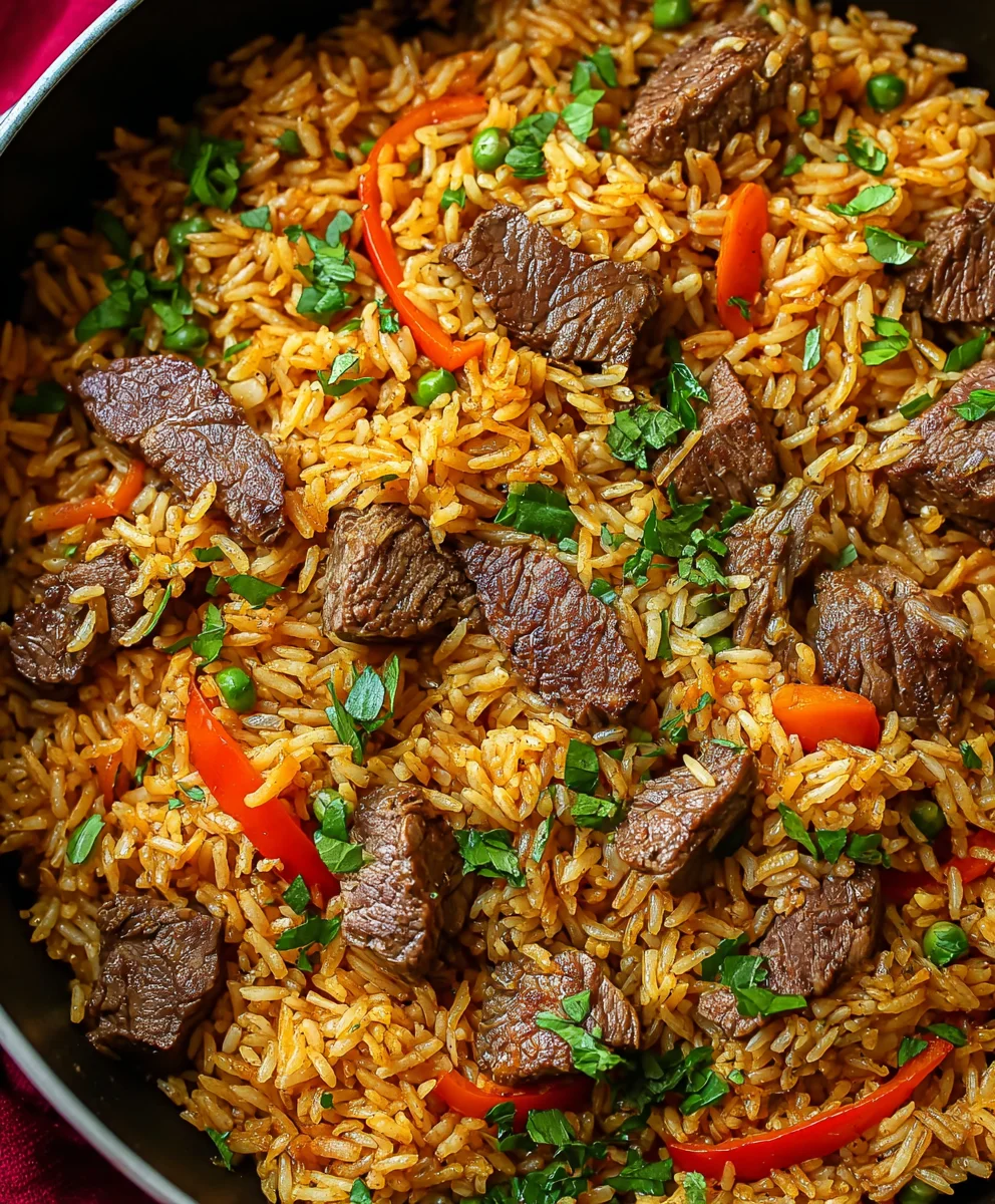 Delicious Beef Rice Plov- Authentic Flavor Recipe