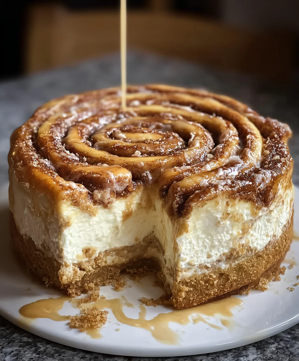 Cinnamon Roll Honeybun Cheesecake Recipe-Decadent Treat