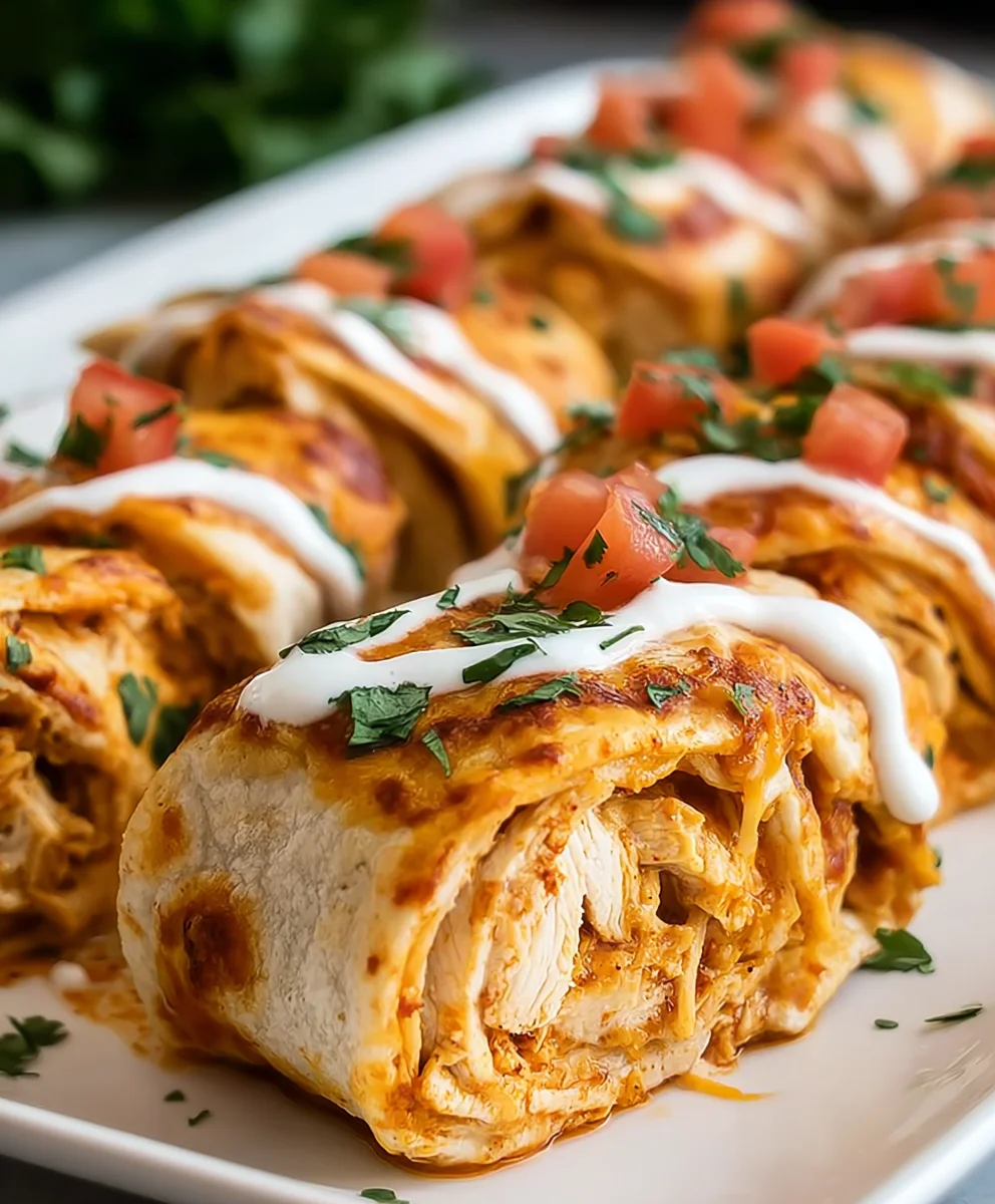 Easy Chicken Enchilada Roll Ups- Quick Weeknight Meal