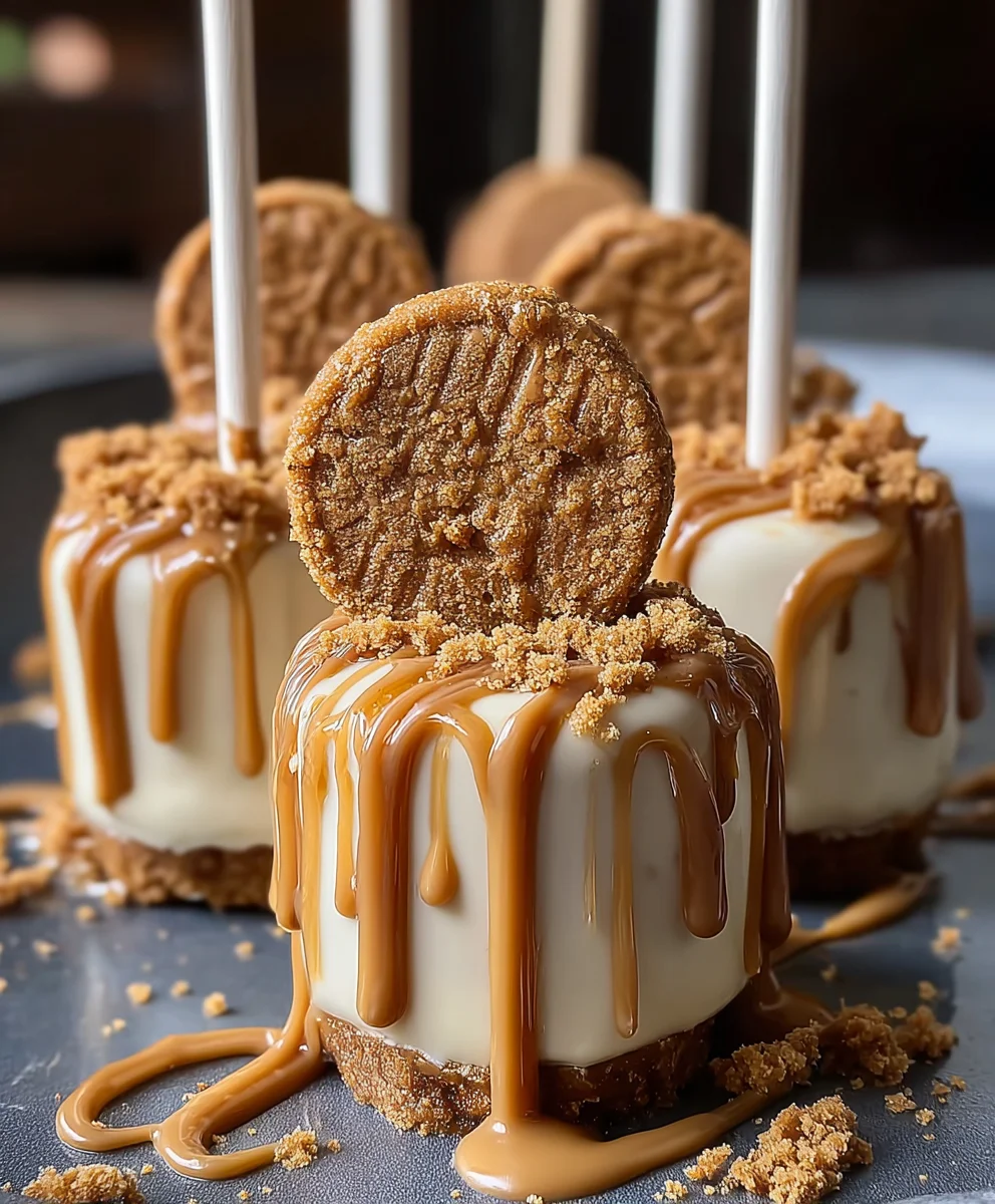 Biscoff Cookie Butter Cheesecake Pops-Decadent Treat