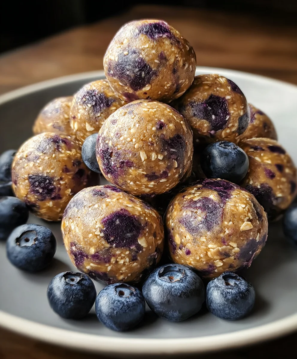 No-Bake Lemon Blueberry Protein Bites Recipe