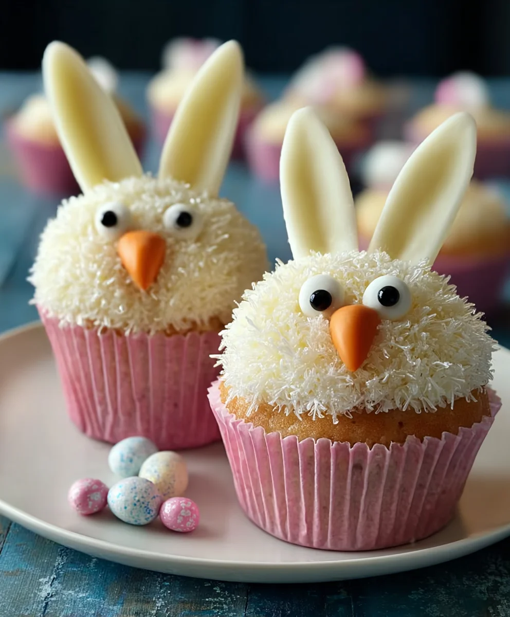 Easter Bunny Chick Cupcakes-Fun & Easy Recipe