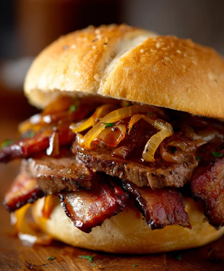 Best Beef Beef Bacon Sandwich Caramelized Onions