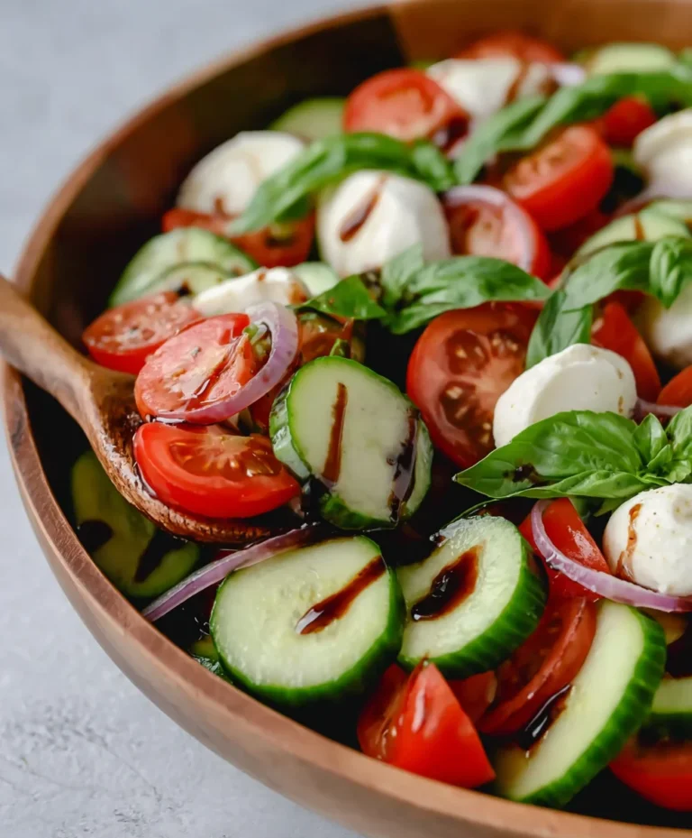Fresh Cucumber Caprese Salad – Light & Refreshing Recipe