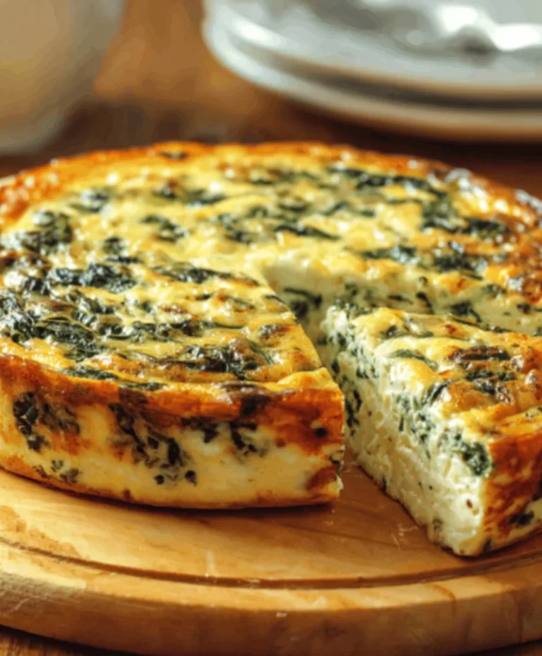 Spinach Cottage Cheese Crustless Quiche-Healthy & Easy