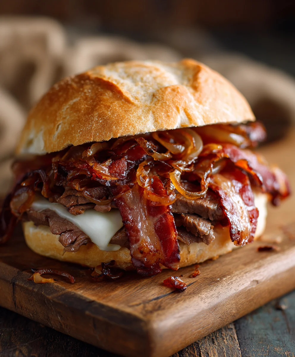 Best Beef Beef Bacon Sandwich Caramelized Onions