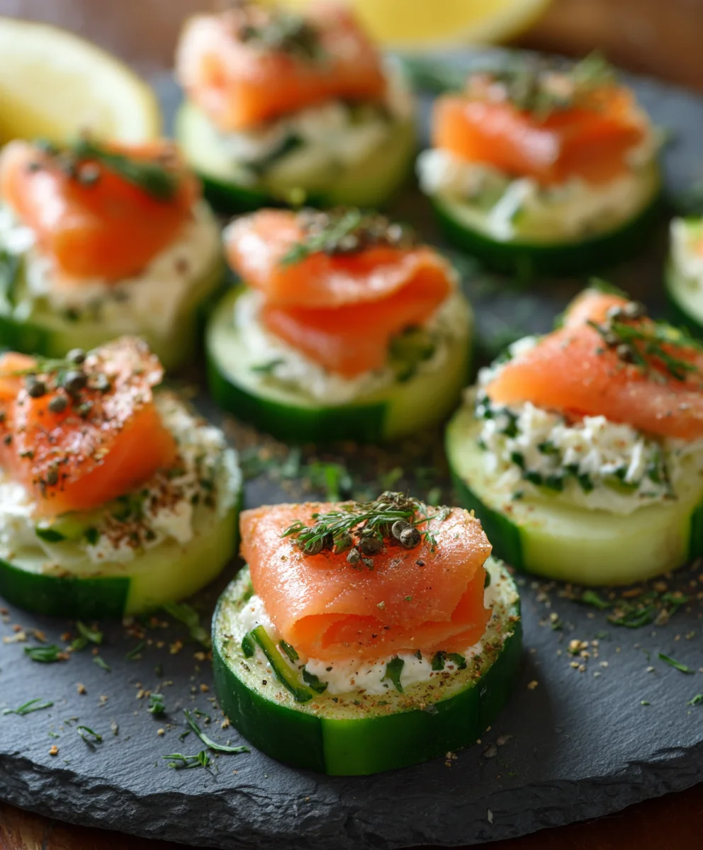 Cucumber Smoked Salmon Bites-Easy Appetizer