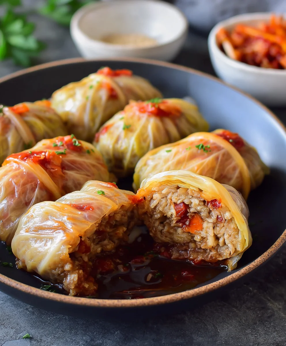 Delicious Vegan Cabbage Rolls-Easy & Healthy Recipe