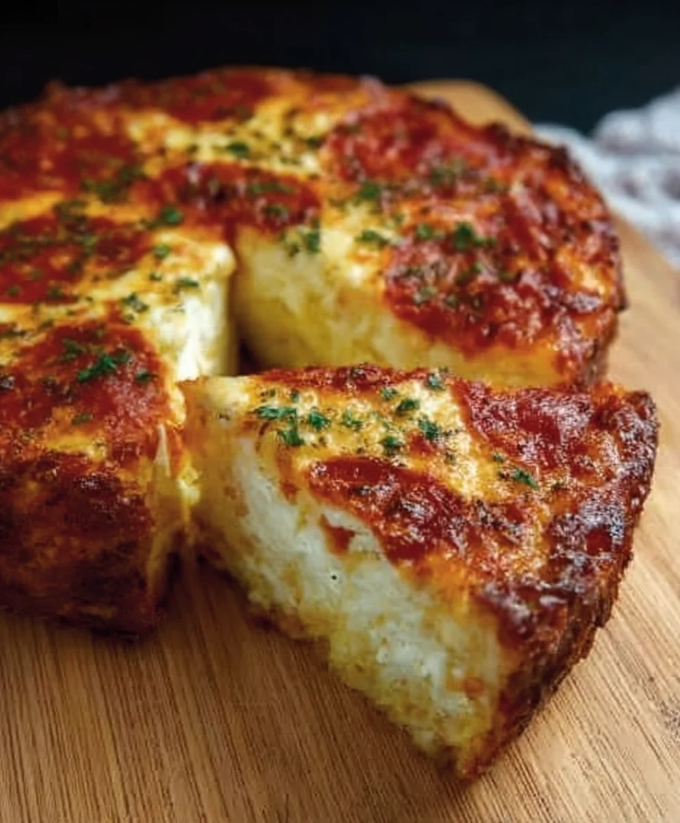 Pizza Cottage Cheese Bake-Easy Healthy Meal